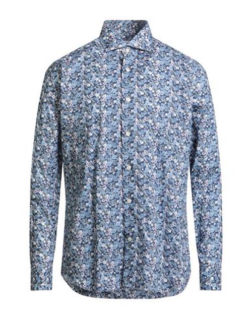Man Shirt Navy Size 17 Cotton