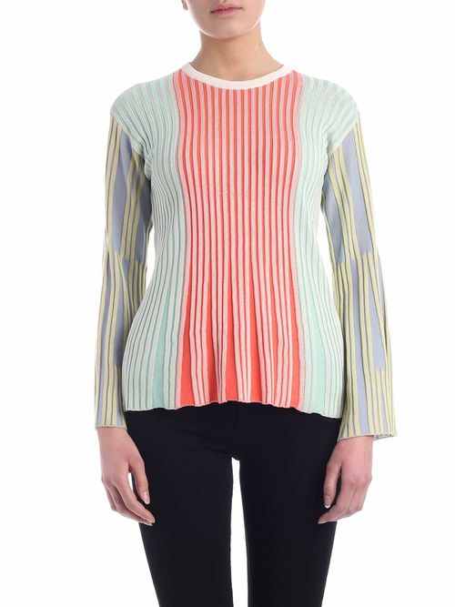 Rayon and cotton multicolor sweater
