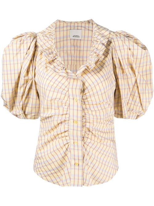 Puff-sleeve blouse - Yellow