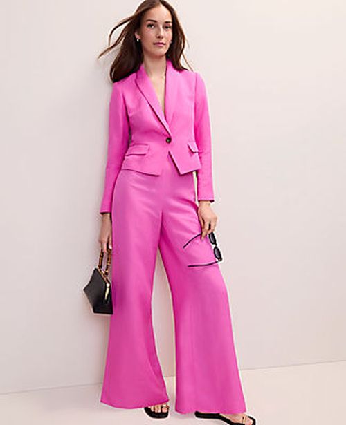 Ann Taylor The Petite Statement Palazzo Pant in Linen Blend