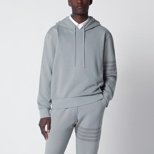 Thom Browne Grey Cotton Hooded Sweatshirt