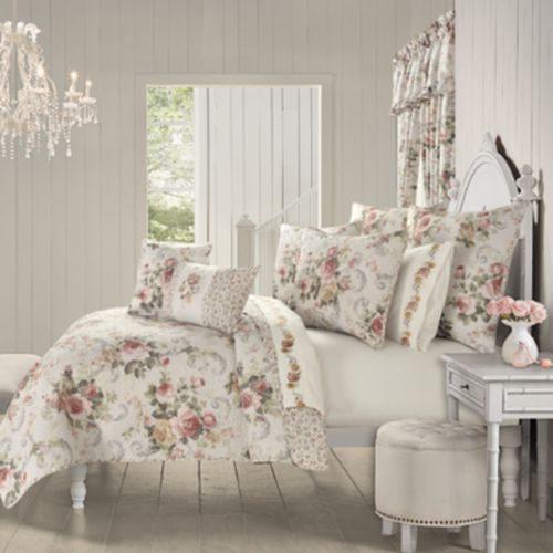 Royal Court Chablis King/California King 3 Piece Quilt Set, Rose Gold