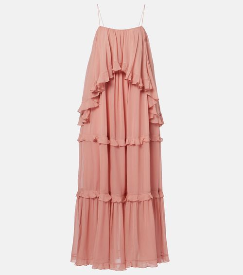 Luna ruffled tiered maxi dress