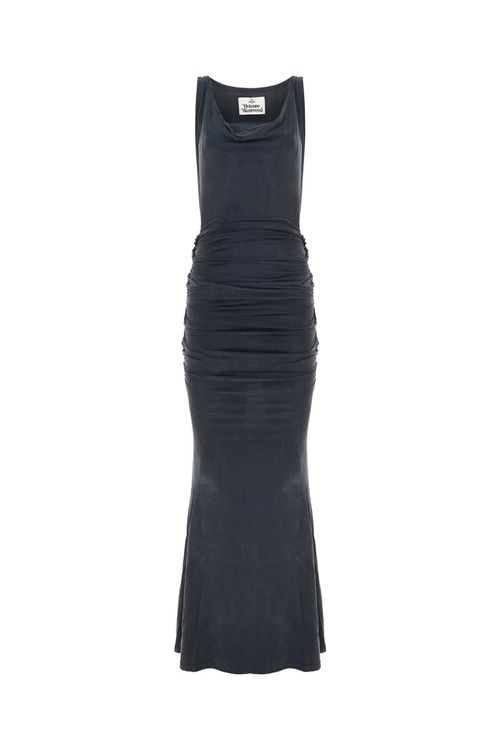 Black Stretch Cupro Dress