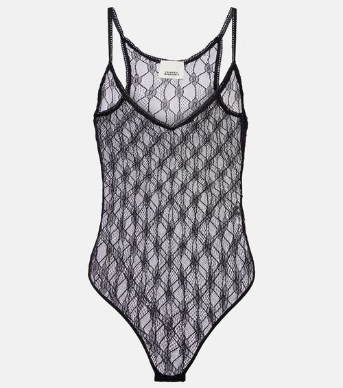 Mildy sheer lace bodysuit