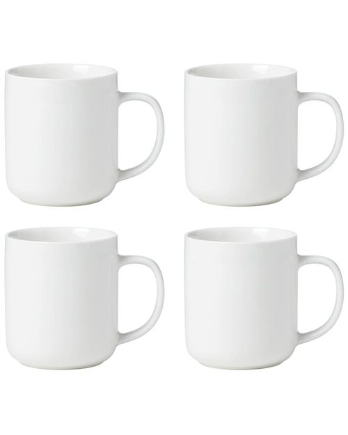 Set Of 4 24 Seven White Mugs
