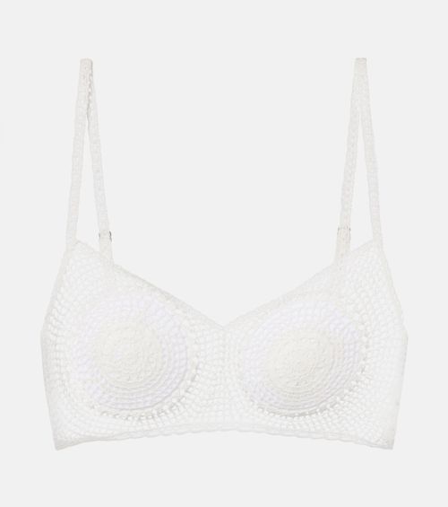 Crochet cotton bra