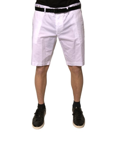 Cotton Stretch Chino Shorts — White