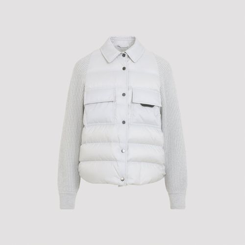 Luxury Quilted Down Jacket with Wool-Cashmere-Silk Trim