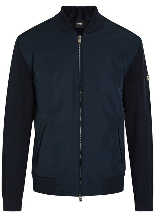 Quilted Knit Cotton and Shell Jacket