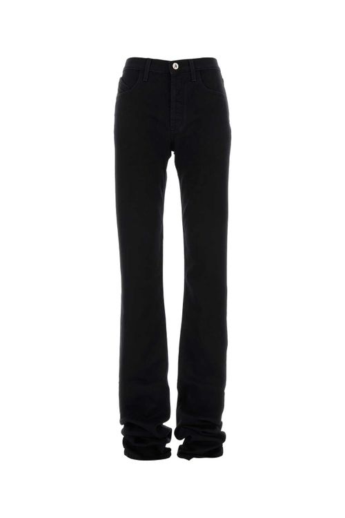 High-Waist Flared Jeans — Black