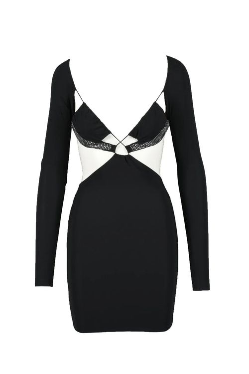 Fitted Mini Dress with Cut-Out Design