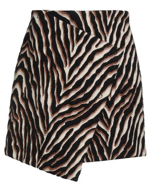 Woman Mini skirt Black Size 2 Virgin Wool, Cotton, Polyamide, Silk
