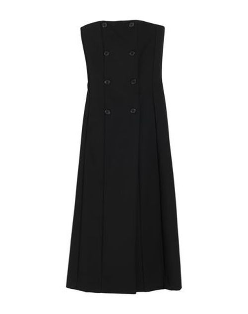 Woman Midi dress Black Size 2 Polyester, Virgin Wool, Elastane