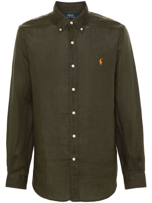 Polo-Pony linen shirt - Green