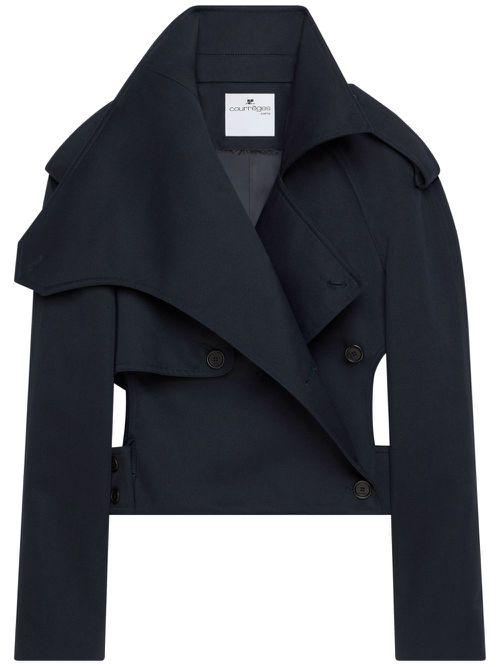 Oblique trench coat - Blue