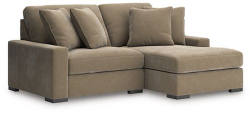 Calden 2-Piece Velvet Modular Sectional with Chaise, Sable