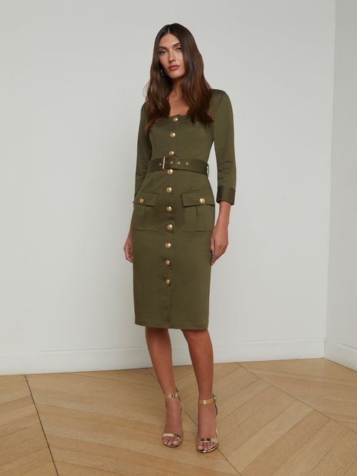 Bordeaux Dress In Ivy Green