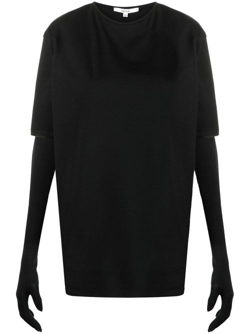 Glove-sleeve T-shirt - Black