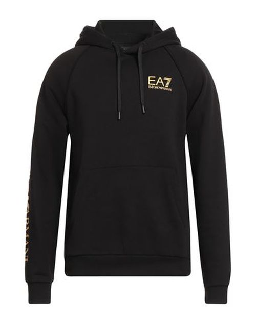 Man Sweatshirt Black Size 3XL Cotton, Polyester