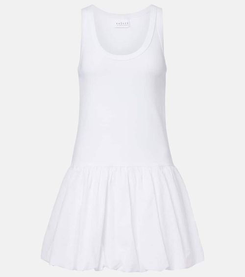 Isla cotton-blend poplin minidress