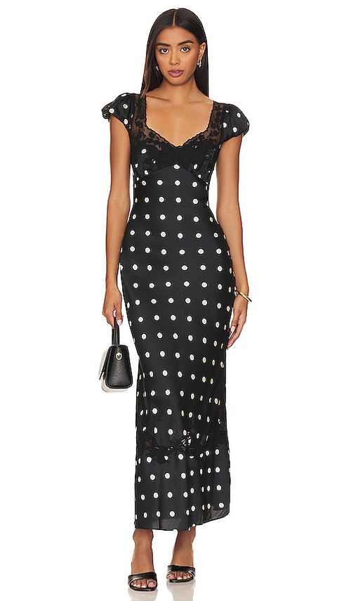 Free People ROBE MI-LONGUE FREE PEOPLE BUTTERFLY BABE en Black.  M. Also en