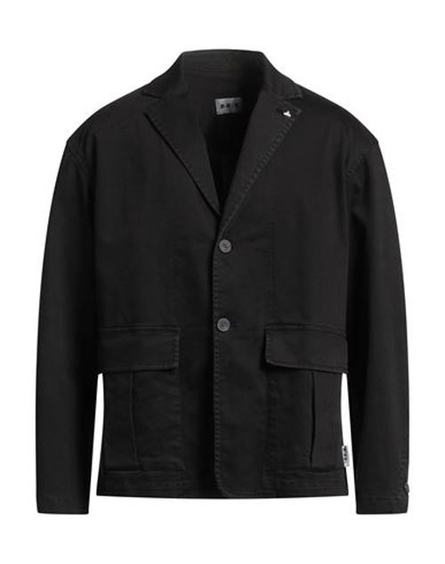 Man Jacket Black Size L Cotton, Elastane