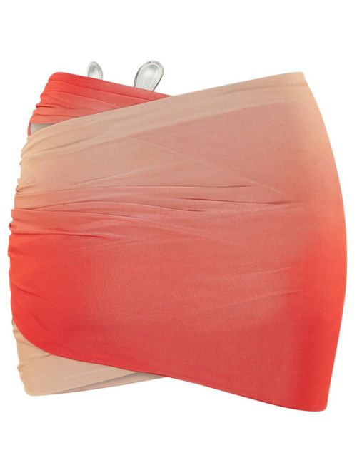 Degrade Print Cut-out Mini Skirt