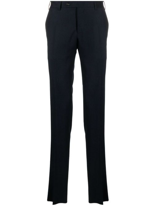 Slim-cut wool trousers - Blue