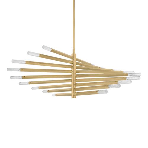 Vintage Brass LED Chandelier from the Strasbourg Collection