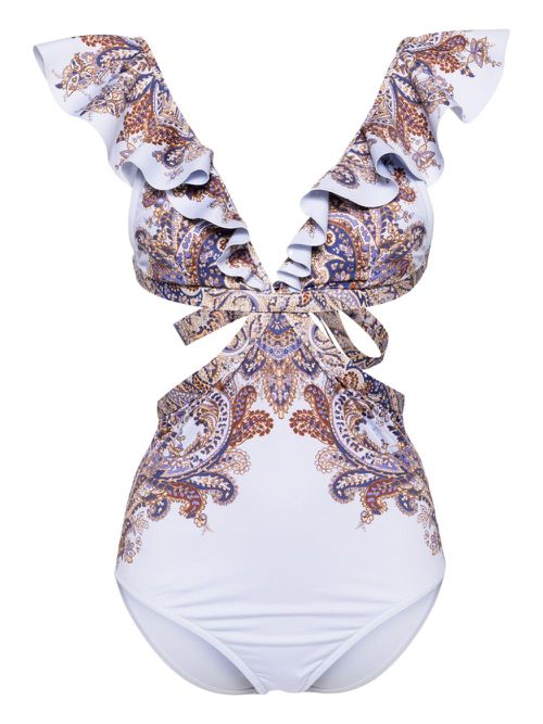Ottie ruffled swimsuit - Purple