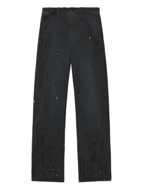 MM6 Maison Margiela paint-splattered jeans - Black