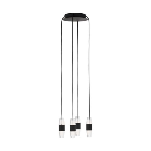 Nightshade Black LED Chandelier from the Lassell Collection