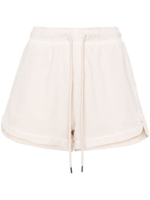 Logo-print cotton shorts - Neutrals