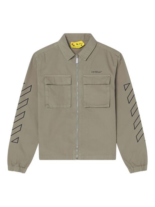 Off-White Kids Diag-stripes jacket - Green