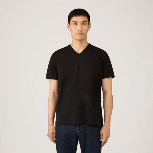 Men's Riviera Midweight V‑neck T‑shirt in Black XL