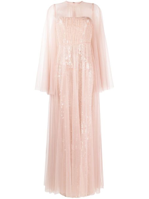 Sequin-embellished tulle gown - Pink