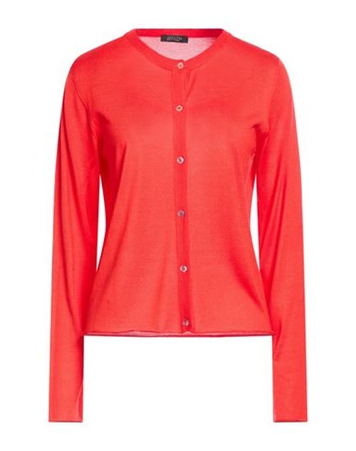 Woman Cardigan Tomato red Size 4 Silk, Cashmere