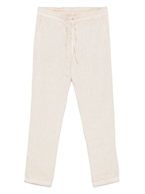 120% Lino drawstring-waist trousers - Neutrals