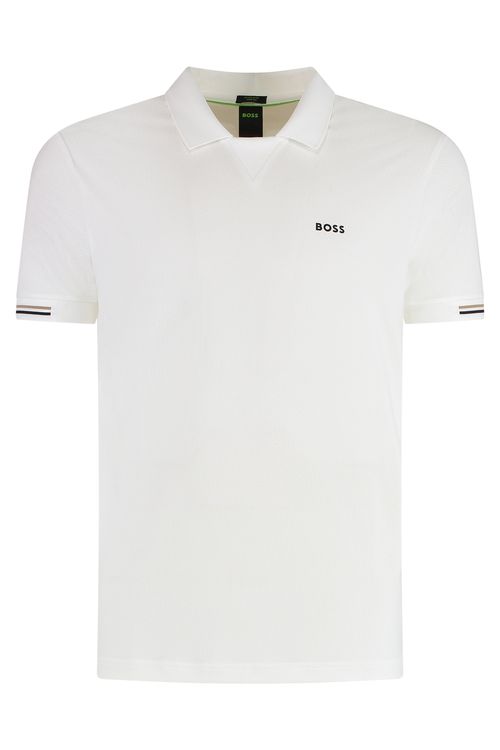 Technical Polyester Blend Polo Shirt — White