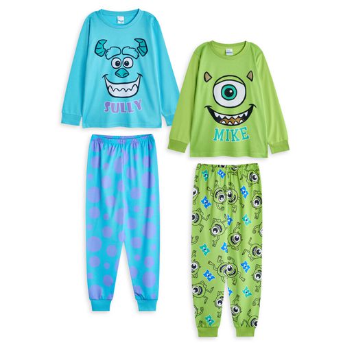 (8-9 Years) Disney Monster Inc Multi-Pack of 2 Long Sleeve Long Leg Pyjama Set (Boys Multicoloured)