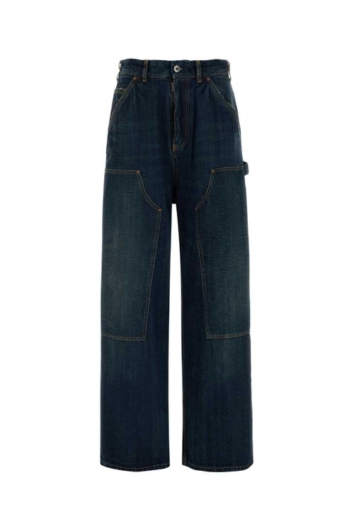 Cargo-Pocket Denim Jeans — Blue