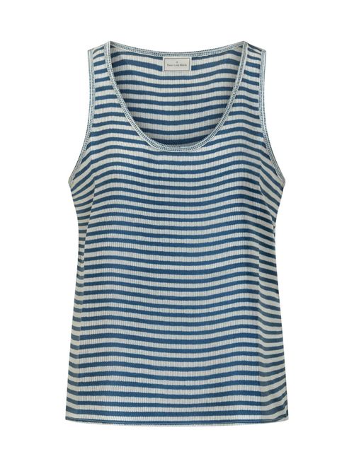 Blue Stripes Round Neck Top