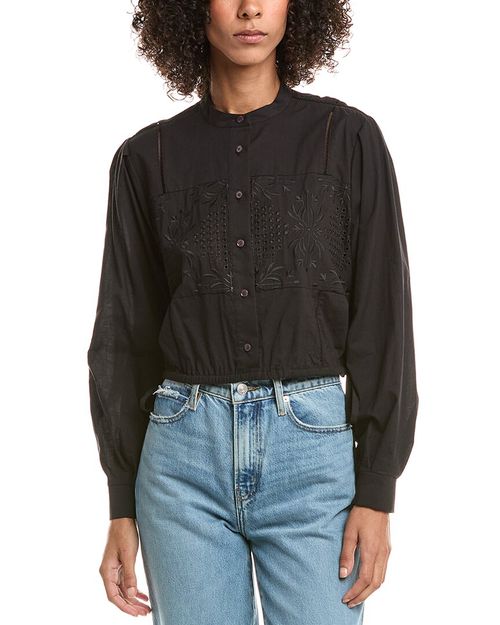 Malory Garden Tile Eyelet Blouse