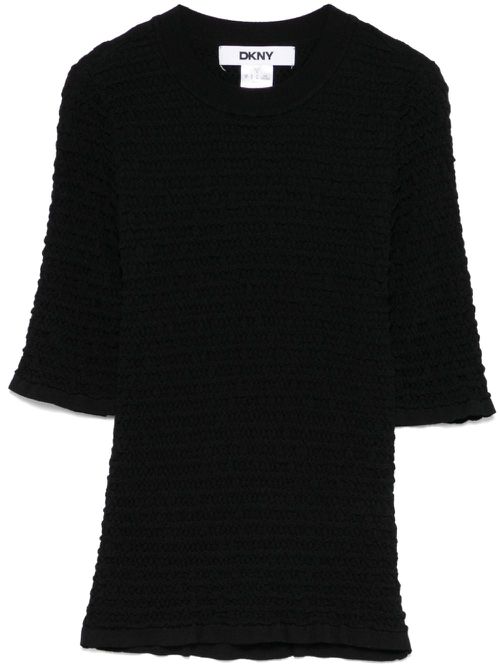 Ruched T-shirt - Black
