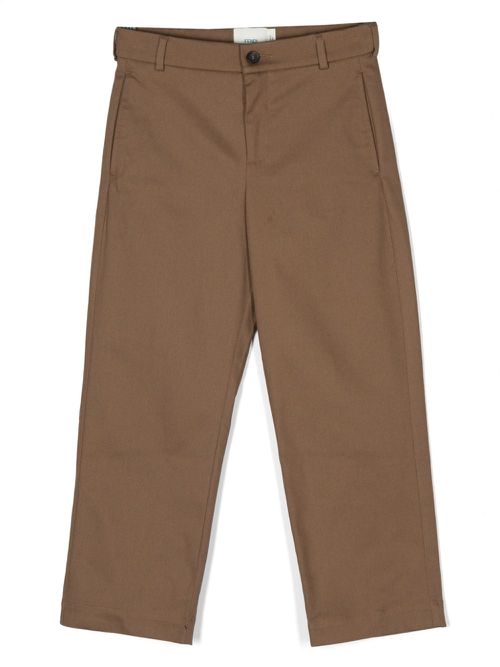 FF-motif straight-leg chinos - Neutrals