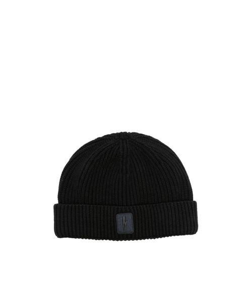 Neil Barrett | logo-appliqué beanie | Realry