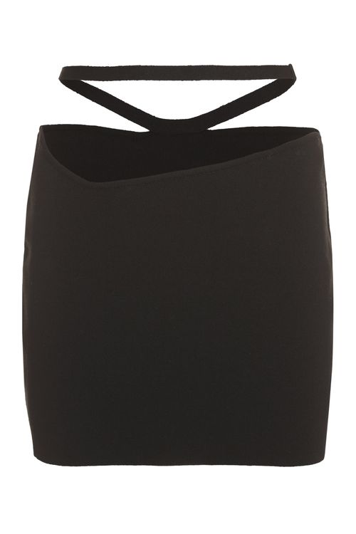 Ribbed-knit Mini Skirt