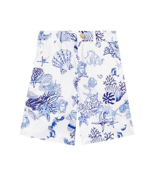 Versace Kids Trésor de la Mer cotton poplin shorts