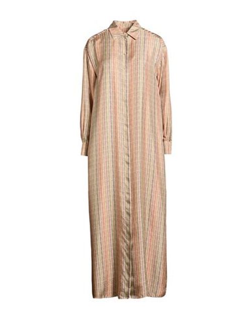 Momoní Woman Maxi dress Beige Size 10 Silk